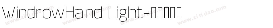 WindrowHand Light字体转换